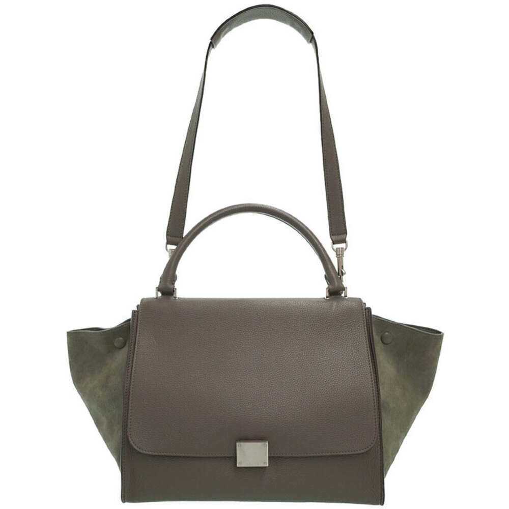 Celine Trapeze Leather 2WAY Handbag Shoulder Bag